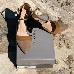 Tri-color Franco Sarto heels